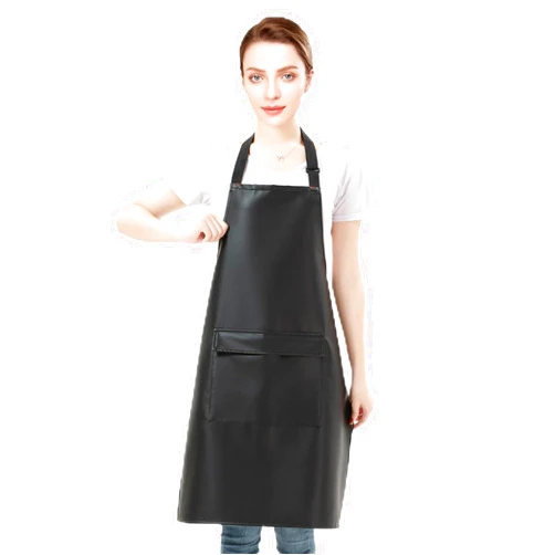 Gliitatu Waterproof Rubber Vinyl Butcher Apron 31in for Men Grilling Aprons for Dishwashing Lab Butcher Cooking Kitchen Black rw1