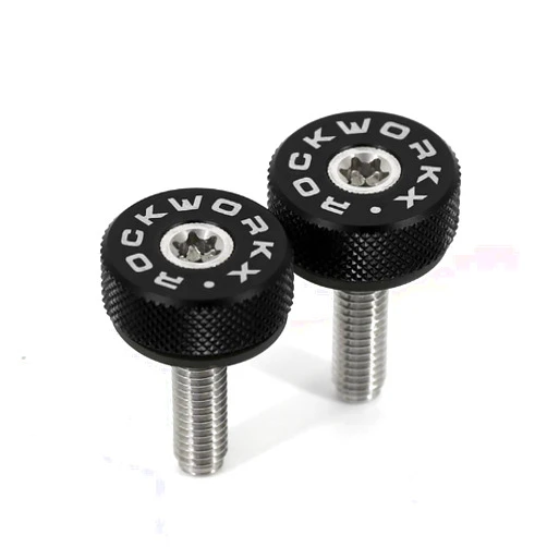 ROCKWORKX Bronco 6G Billet Aluminum Hardtop Fastener/Thumb Screw, Torx T40 Head Compatible with Bronco 6G-Door 2 Door (2 Pack). (Black)
