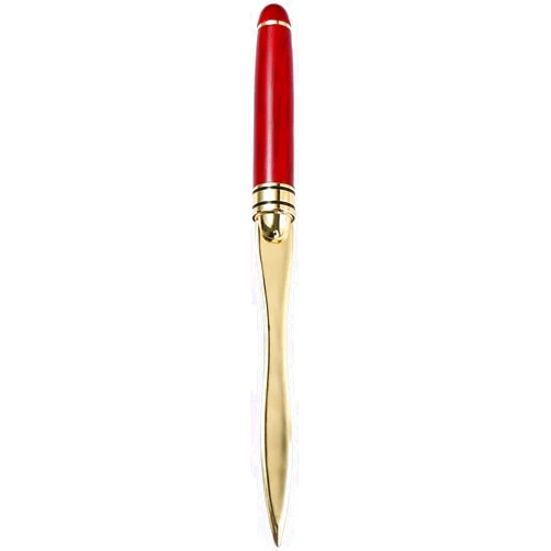 Juroicessry Gold Letter Opener Creative Portable Cut Paper Tool Wooden Handle Letter Student Stationery DIY Crafts Tool Envelopes Opener
