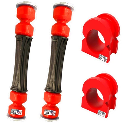 Suspension Dudes 4PC Front Sway Bar Stabilizer Link Kit + CODE RED EXTREME Bushing Kit FITS Escalade, Silverado, Avalanche, Suburban, Tahoe, Sierra, Yukon, 2007-2020 K700538 K200222 36MM Bar