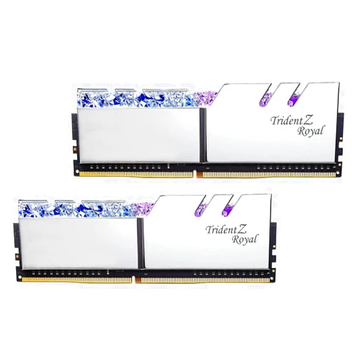 G.SKILL Trident Z Royal Series (Intel XMP) DDR4 RAM 32GB (2x16GB) 4000MT/s CL18-22-22-42 1.40V Desktop Computer Memory UDIMM - Silver (F4-4000C18D-32GTRS)