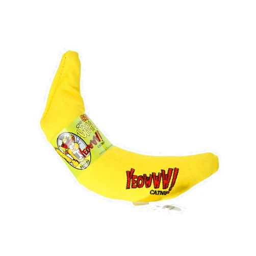 Yeowww! 100% Organic Catnip Toy, Yellow Banana 3 Pack