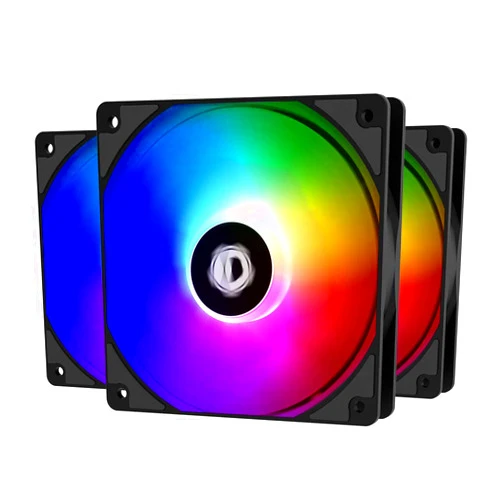 ID-COOLING XF-12025-ARGB-TRIO 120mm Case Fan ARGB 3 Pack RGB Fans 5V 3-PIN Connector MB Sync Internal Fans Cable Management Silent Fan PWM Fan for CPU Cooler/Radiator/PC Chassis