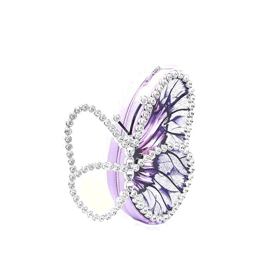OXYPLAY Women's Diamond Butterfly Shaped Handbag, Novelty Sparkling Rhinestone Evening Bag, Luxury Glitter Crystal Clutch for Party