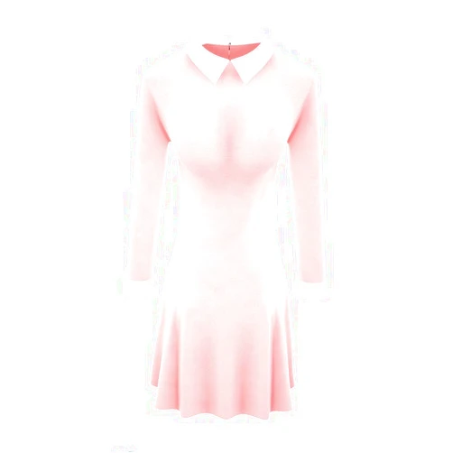 TULIPTREND Women's Celebrity Peter Pan Collar Wear to Work Classic Dresses Long Sleeve Black