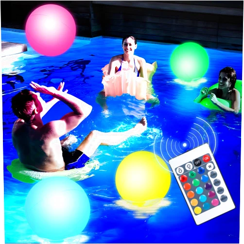 FUTUREPLUSX 2PCS Light Up Beach Balls, 12