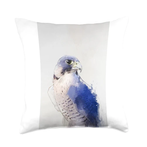 Bloom & Florence Falcon Bird Cute Wildlife Gift. Throw Pillow, 18x18, Multicolor