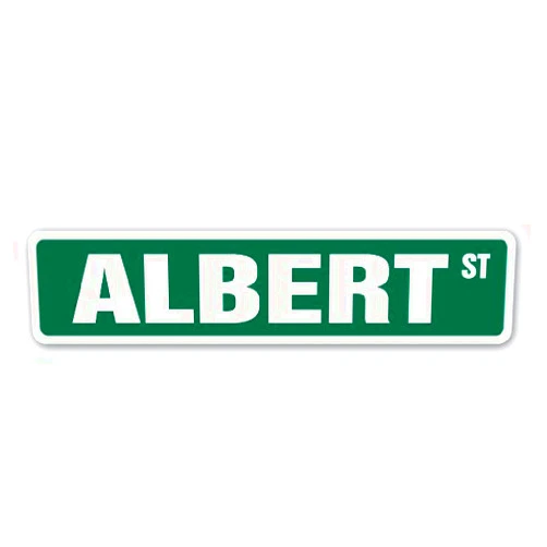 SignMission Albert Street Sign Childrens Name Room Sign | Indoor/Outdoor | 18