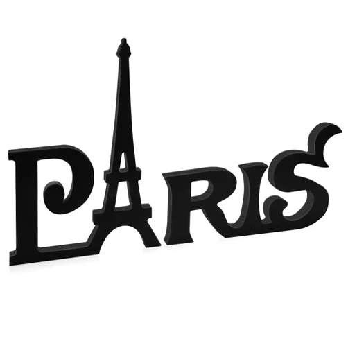 CANIPHA Paris Decor for Bedroom, Paris Bathroom Decor Paris Themed Bedroom Decor, Wooden Paris Bedroom Decor Paris Word Sign Paris Tower Sign Paris Decorations for Home Office Table Decorations (White)