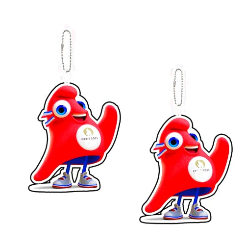 Vimfun Phryges Acrylic Flat Keychain Paris Games Souvenir Keyring Creative Gift (2)