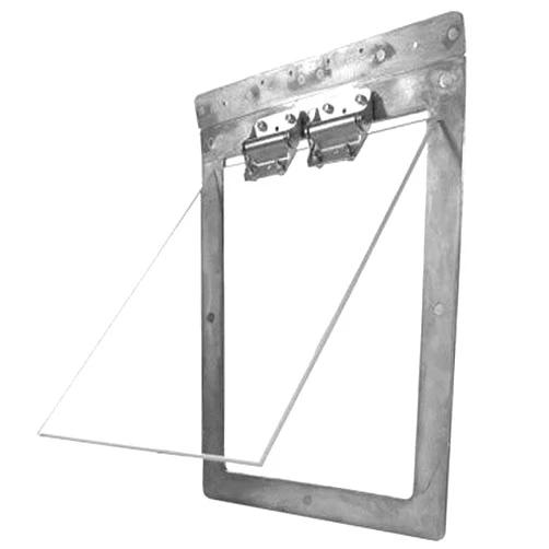 Gun Dog House Door | Heavy Duty Dog Door | Chew Proof, Weather Tight, Energy Efficient | Metal Dog Door | Dog Size 20-120 Lbs | 14”x 20” Frame