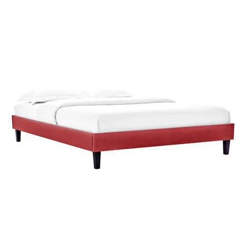 Ergode Reign Performance Velvet Queen Platform Bed Frame | Stain-Resistant | Poplar Wood Slat Support | 800 lbs Weight Capacity