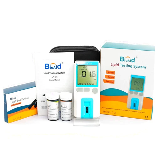 KuweiCheck Bioaid Lipid 3in1 Multiparameter Total Cholesterol,HDL,LDL and Triglicerides Meter test kit with 5pcs 3in1 Strips.