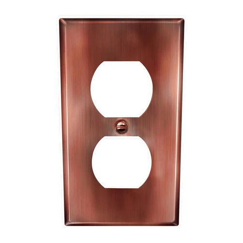 ENERLITES Duplex Receptacle Metal Wall Plate, Stainless Steel Outlet Cover, Corrosion Resistant, Standard Size 1-Gang 4.50