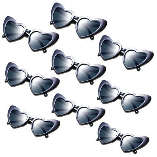 Frienda 9 Pairs Heart Shaped Sunglasses Bachelorette Heart Sunglasses Gift for Women Wedding Party Favors