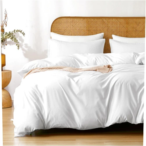 JELLYMONI 3 Pieces White Duvet Cover Twin Size - Ultra Soft Brushed Microfiber Duvet Cover Set, 1 Duvet Cover 68x90 inches with Zipper & 2 Pillowcases, Comforter Not Included