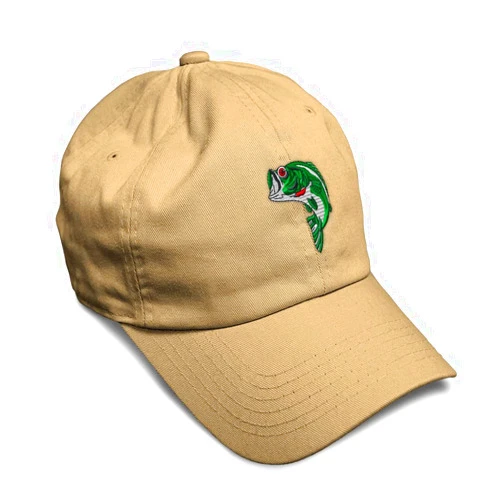Speedy Pros Soft Baseball Cap Fish Sea Bass Embroidery Ocean and Bass Twill Cotton Dad Hats for Men Women