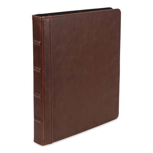 Samsill Vintage Hardback 3 Ring Binder, Professional Binder Organizer, Planner, 0.5 Inch 3 Ring Binder, Letter Size 8.5 x 11, No Zipper, Brown