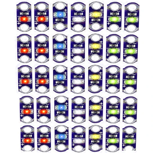 Leyal 50pcs/lot Smart Electronics Lilypad Led Red/White/Orange/Emerald Green/Blue/Yellow/Yellow Green Light Module for arduino IDS Lilypad LED Module