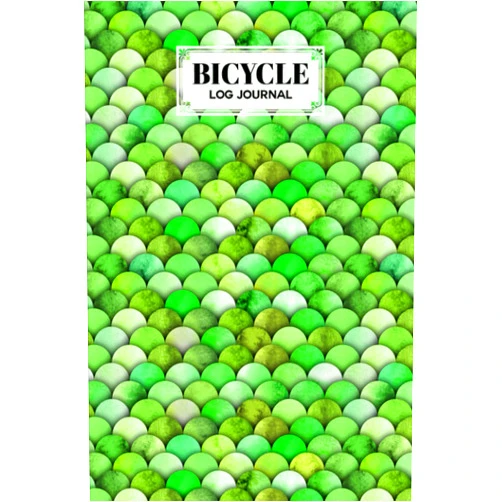 Sibylle Meister Bicycle Log Journal: Bicycling ride journal Mermaid Glitter Scales Cover, Record your rides and performances, Gift idea for off road biking cycling ... 120 Pages, Size 6
