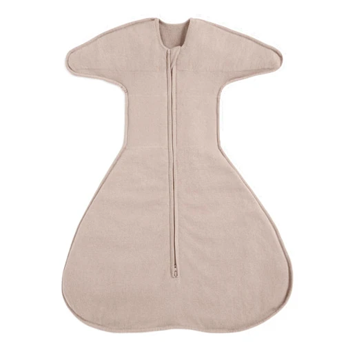 HALO Sleepsack SwaddleStretch, Arms Up or Extended Arms, Newborn Baby Swaddle, 0 – 3 Months, 0.5 TOG, Mushroom