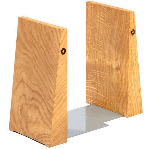TILISMA Book Ends for Shelves - Handmade Wooden Bookends with Metal Base, Walnut Tree - Sturdy Book Holders for Bookshelves - Fancy Modern Decorative Bookends, Heavy Duty – Home Décor Accessories