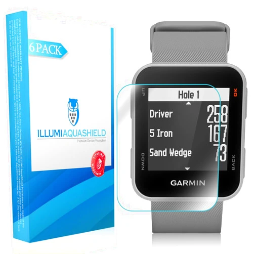 ILLUMISHIELD ILLUMI AquaShield Screen Protector Compatible with Garmin Approach S10 (6-Pack) No-Bubble High Definition Clear Flexible TPU Film