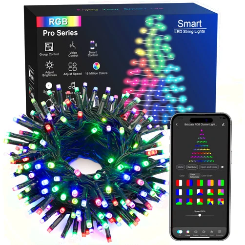 Brizled Pro Smart Christmas Lights, 66ft 200 LED WiFi Christmas Tree Lights, App Controlled RGB Color Changing Xmas Lights String Works with Alexa & Google Home for Holiday Xmas Party Indoor Outdoor