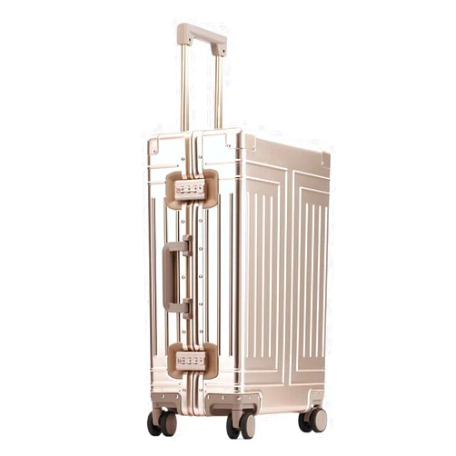 MUdson Trunk Travel Suitcase On Universal Wheels Aluminum-Magnesium Alloy Cabin Rolling Luggage Trolley Durable (Color : Champagne, Size : 24 inches)