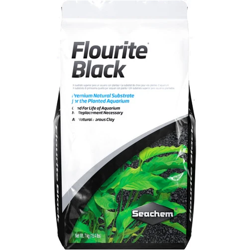 Seachem Flourite Black Clay Gravel - Stable Porous Natural Planted Aquarium Substrate 15.4 lbs