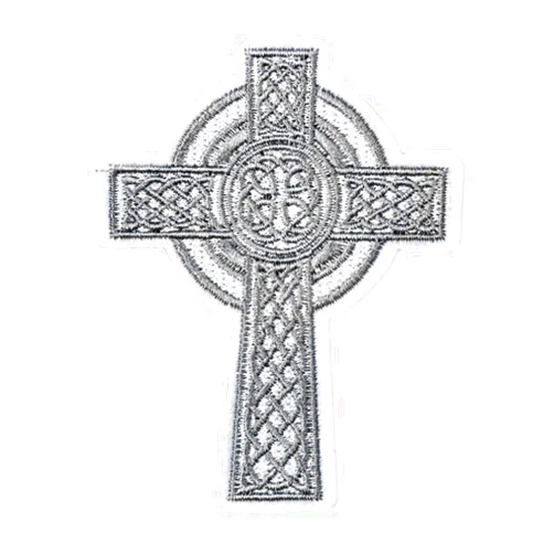 Fararti Embroidered Applique Patch - Religious Cross Patches for Outfits and Accessories - Durable Christian Patch Designs for Jackets, Bags & More - Stylish Patches, 3 pcs (Silver Cross - 4)
