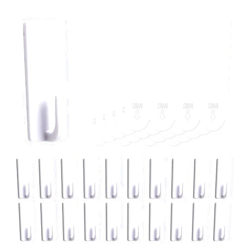 Gluest Damage Free Hanging Hooks with Adhesive Strips, 20pcs Wall Hooks with 20 Adhesive Strips, Removable Wall Hooks for Hanging, Coat Hooks, Kitchen Hooks, Towel Hooks