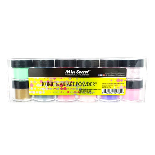 Mia Secret Nail Art Powder - Iconic Collection (12 PC)