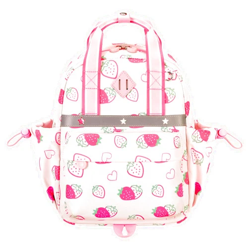 QIXIHU Toddler Backpack for Girls 2-4 Mini Diaper Daycare Bag Preschool Kids Bookbag for Kindergarten Elementary School Travel, Strawberry