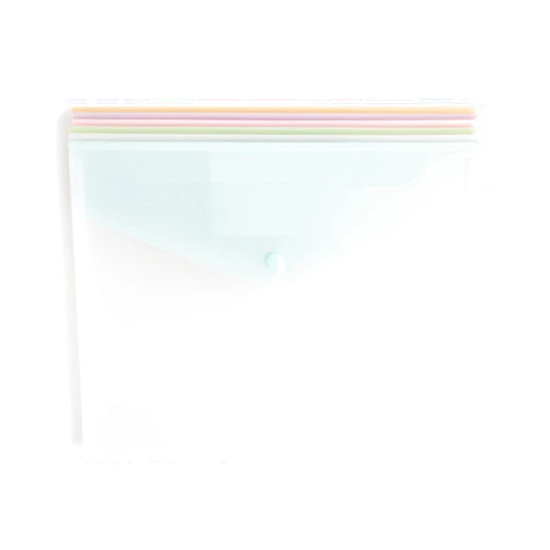 Smead Poly Document Holders, Snap Closure, Side Load, Letter Size, Pastel Colors, 6 per Pack (89688)
