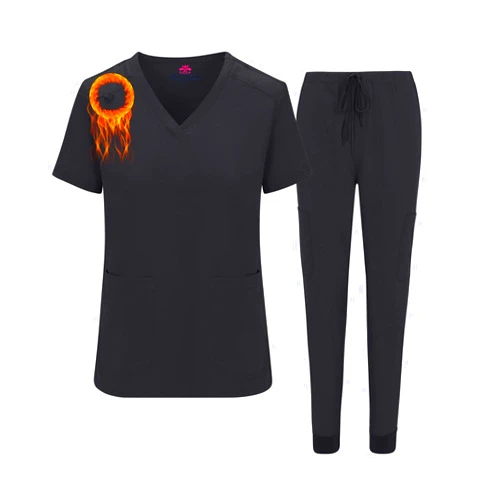 M&M SCRUBS Women's Essential Jogger Scrub Set Nursing Uniform Clearance Cool Stretch Scrub Top and Pant Workwear