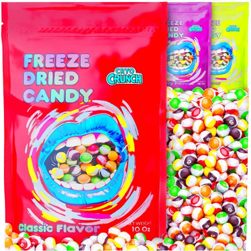 Primary Colors Candy Freeze Dried Skittles (10oz) Made From Skittles By Primary Colors Candy - Freeze Dried Candy USA Made Freeze Dry Candy - Dry Freeze Candy