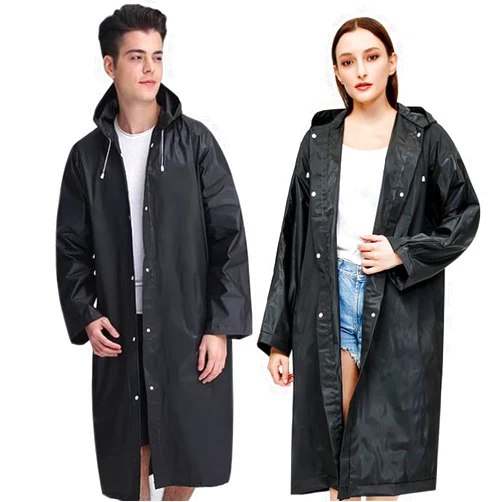 Aoyinfe 2 Pack Rain Ponchos for Adults Reusable, EVA Portable Emergency Raincoats for Women Men with Hood for Disney Outdoor
