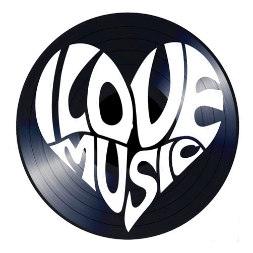 Handmade I Love Music Quote on a Vintage LP Vinyl Record Wall Musician Gift Repurposed Record Wall Decor