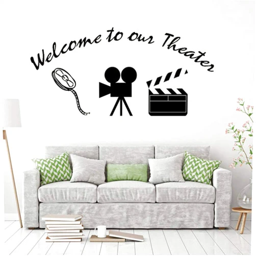 Art Sticker USA Decals Home Movie Theater Welcome to Our Quote Decoration Style Decorations Wall Decals Decor Vinyl Sticker IR5953