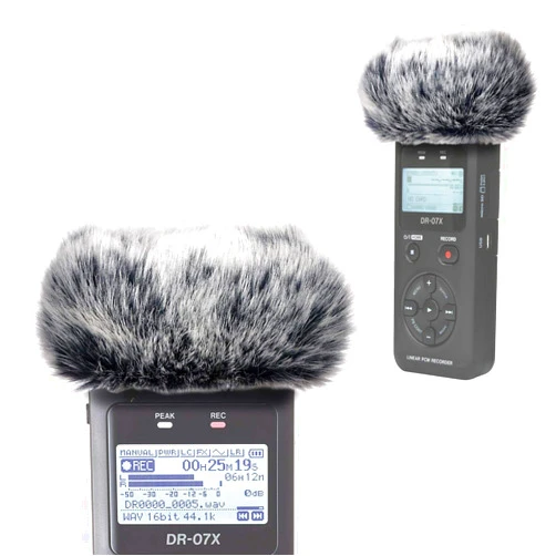 YOUSHARES DR07X Windscreen Muff for Tascam DR-07X DR-07MKII Portable Digital Recorders, DR07X Mic Windscreen Artificial Fur Wind Muff by YOUSHARES