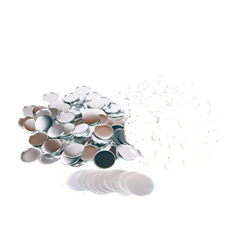 CREWORKS 100 Sets 2.25 inch/58mm Blank Button Badge for Button Making Machine, Button Maker Supplies Round Badge Button Press Refill, Includes Metal Shells & Clear Mylar & Plastic Base