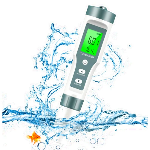 Tanqueray TDS/pH/Temperature 3-in-1 pH Meter for Water, 0-14 pH Measurement Range Digital pH Meter, 0.01 High Precision Water Quality Digital pH Tester with ATC, pH TDS Water Test Meter for Drinking Water