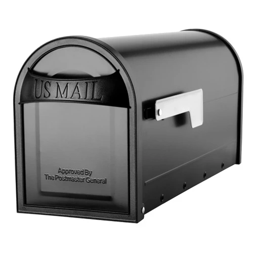 Architectural Mailboxes 8760B-10 Carlisle Postmount Mailbox, Medium, Black