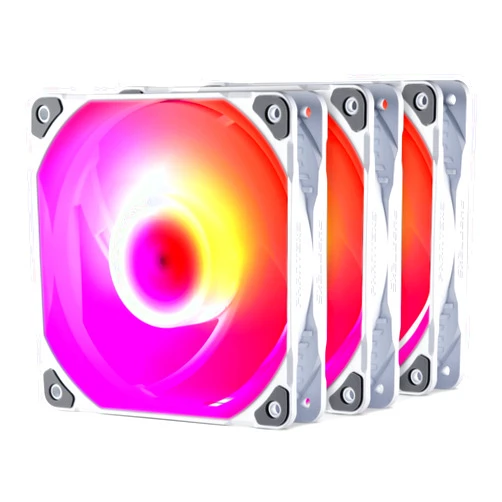 Phanteks M25-140 D-RGB Fan, High-Airflow Radiator Performance, PWM Control up to 1800RPM, ARGB/DRGB Lighting, Daisy-Chain Cable, White, 3 Pack