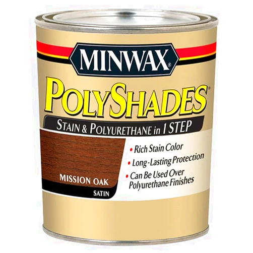 Minwax 4-Pack of 1 qt Minwax 61385 Mission Oak PolyShades Wood Stain and Polyurethane, Satin