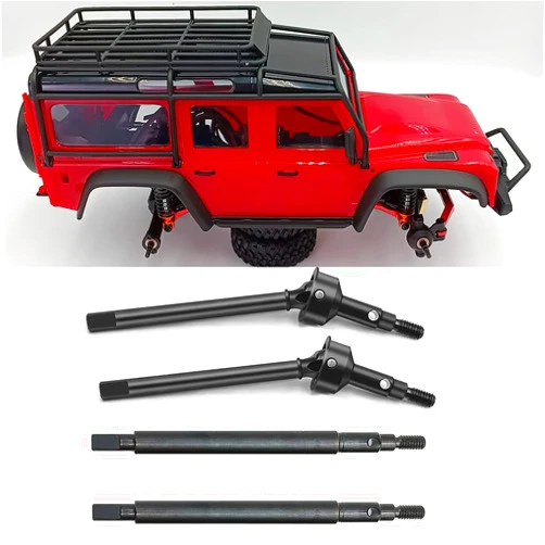 RCBENECO Benedict Harry 1 Pair Rear Steel Axle CVD Drive Shafts for RC 1/18 TRX4-M Defender RC Crawler Car Upgrade