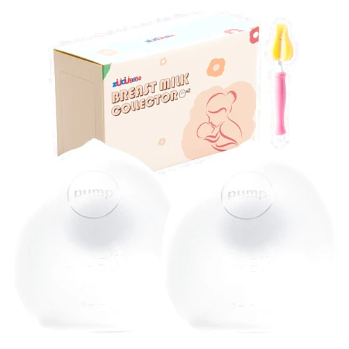 ZÜCÜBéBé Breast Milk Collector (2 Counts), 3oz/100ml Silicone Breast Milk Collectors for Breastfeeding, Silicone Hands Free Breast Pump,BPA-Free Soft Breast Shel, Breastfeeding Essentials