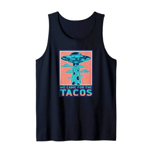 Merchling Ufo Abduction Ufo Abduction Taco Lovers Funny Alien Spacecraft Tank Top