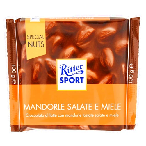 Ritter Sport honey salt almond 100 gr 11x | Total weight 1100 gr